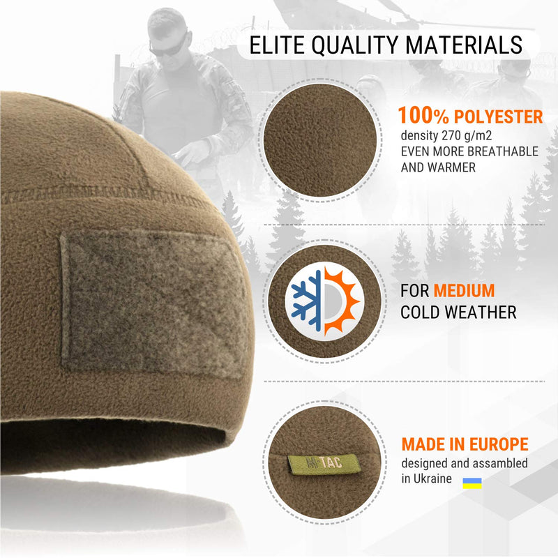 Load image into Gallery viewer, M-Tac Fleece Tactical Watch Cap Beanie With Patch Panel (270 g/m2)