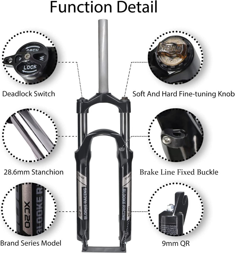 Load image into Gallery viewer, Blooke XC20 27.5/29 inch Bicycle Suspension Fork
