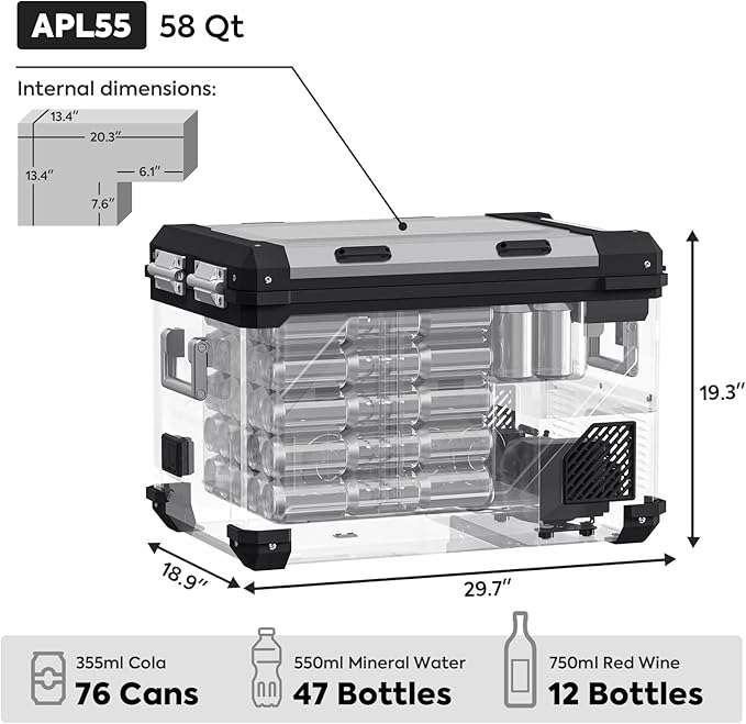 Load image into Gallery viewer, APL55 Dual Zone 12 Volt Fridge | ICECO | 55 LT