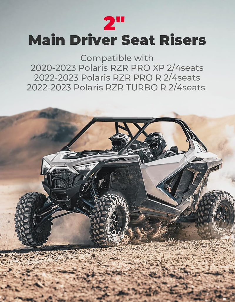 Load image into Gallery viewer, 2" Main Driver Seat Risers for RZR PRO XP 2020-2023 (4PCS)