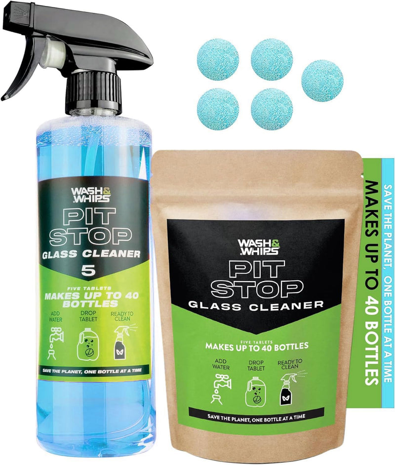 Load image into Gallery viewer, WASH&WHIPS Pit Stop Glass Cleaner / All Surface Cleaner Refill Tablets (Makes 5 Gallons)