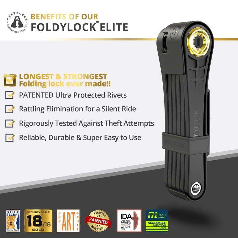 Load image into Gallery viewer, Foldylock Elite ART 3 Stars Certified Folding Bike Lock