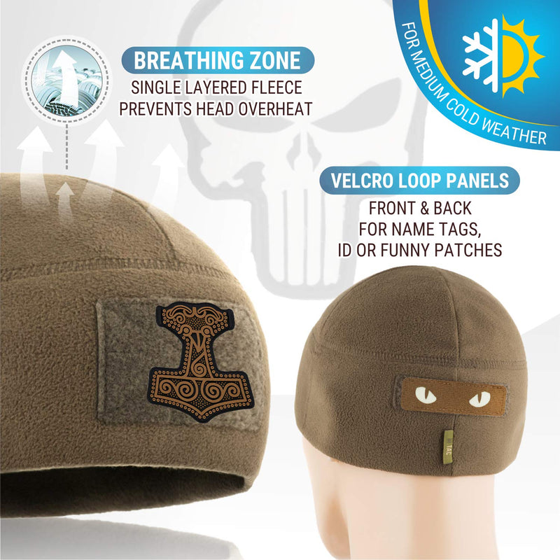 Load image into Gallery viewer, M-Tac Fleece Tactical Watch Cap Beanie With Patch Panel (270 g/m2)
