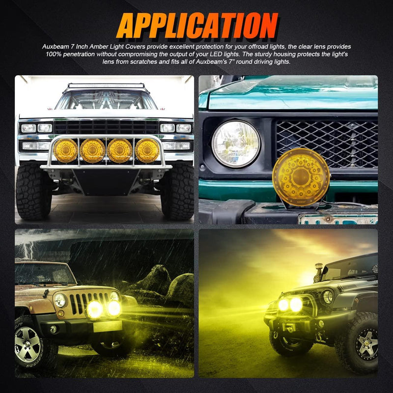 Load image into Gallery viewer, (2pcs/set) 7 Inch/ 9 Inch Round LED Driving Light Amber Cover Light Shield Cover