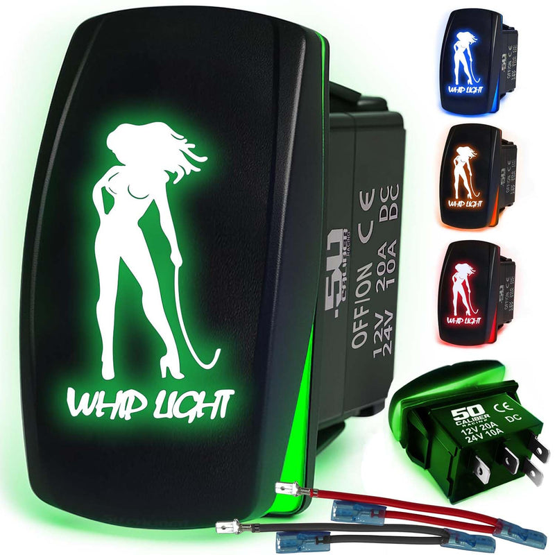 Load image into Gallery viewer, Waterproof Funny Rocker Switch 12v ON/Off, LED Backlit with Etched Design w/Toggle Switch 12v - UTV, Auto, Boat 20A Variation