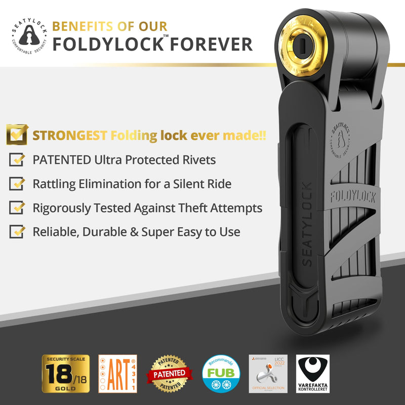 Load image into Gallery viewer, Foldylock Forever ART 3 Stars Certified Folding Bike Lock