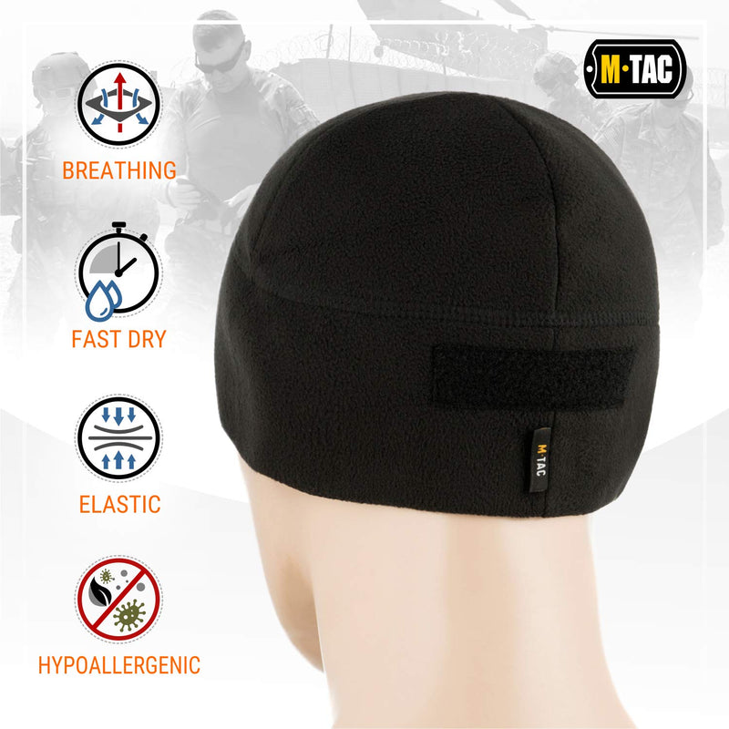 Load image into Gallery viewer, M-Tac Fleece Tactical Watch Cap Beanie With Patch Panel (270 g/m2)