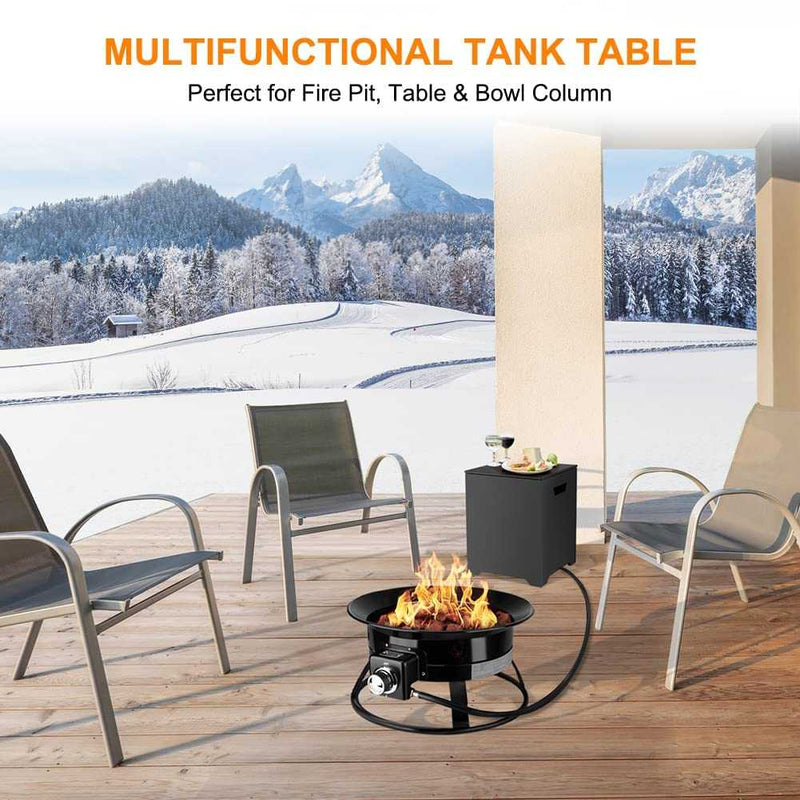 Load image into Gallery viewer, Camplux Propane Tank Cover, 20 LB Propane Tank Storage Box, Outdoor Tank Hideway Table for Propane Fire Pit and Gas Griddle Black