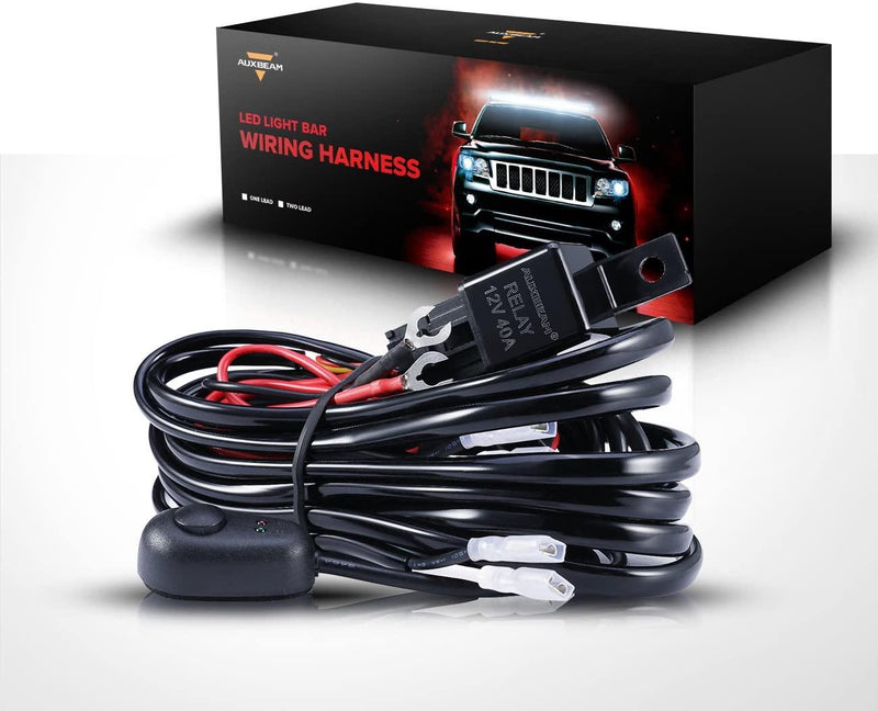 Load image into Gallery viewer, (2 Lead) LED Light Bar Wiring Harness Kit with Fuse Relay ON/Off Switch for LED Off-Road Driving Work Light