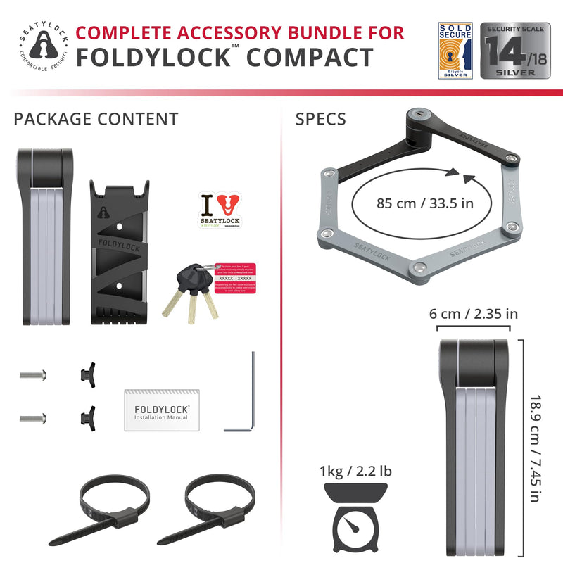 Load image into Gallery viewer, Foldylock Compact - Seatylock’s All-Time Bestseller Folding Bike Lock