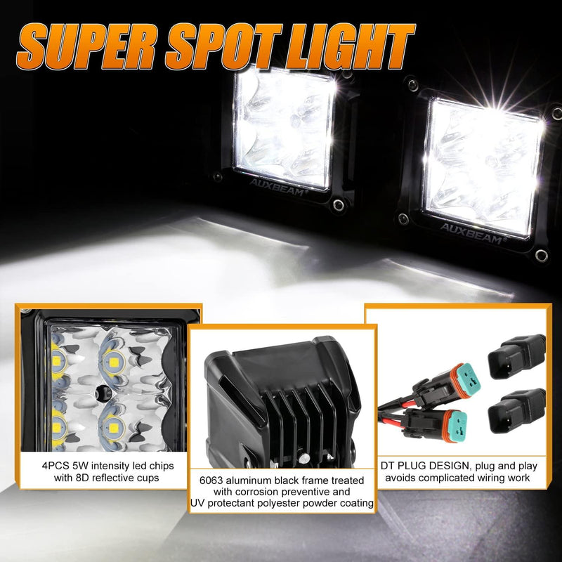 Load image into Gallery viewer, 3 Inch Spot/Flood Beam LED Pods Light + Universal LED Working Lights Mounting Brackets