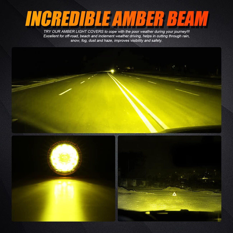 Load image into Gallery viewer, (2pcs/set) 7 Inch Round LED Driving Light Amber Cover Light Shield Cover