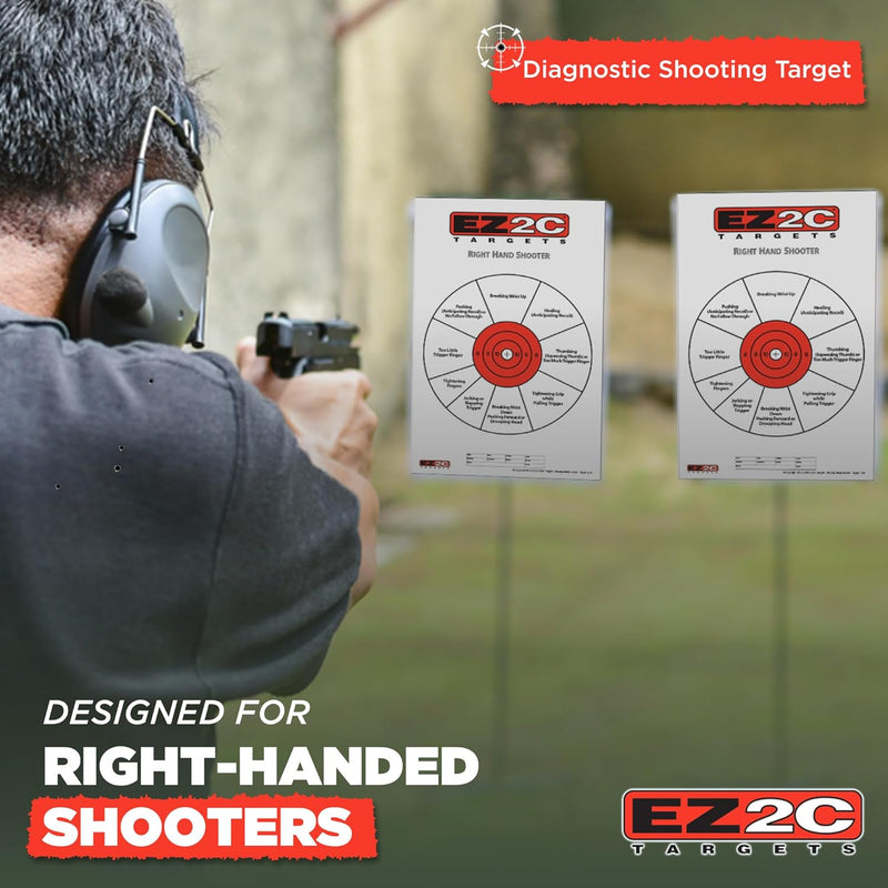 Load image into Gallery viewer, EZ2C Right Hand/Left Hand Diagnostic Training Paper Target 11”x17” USA MADE Style 11