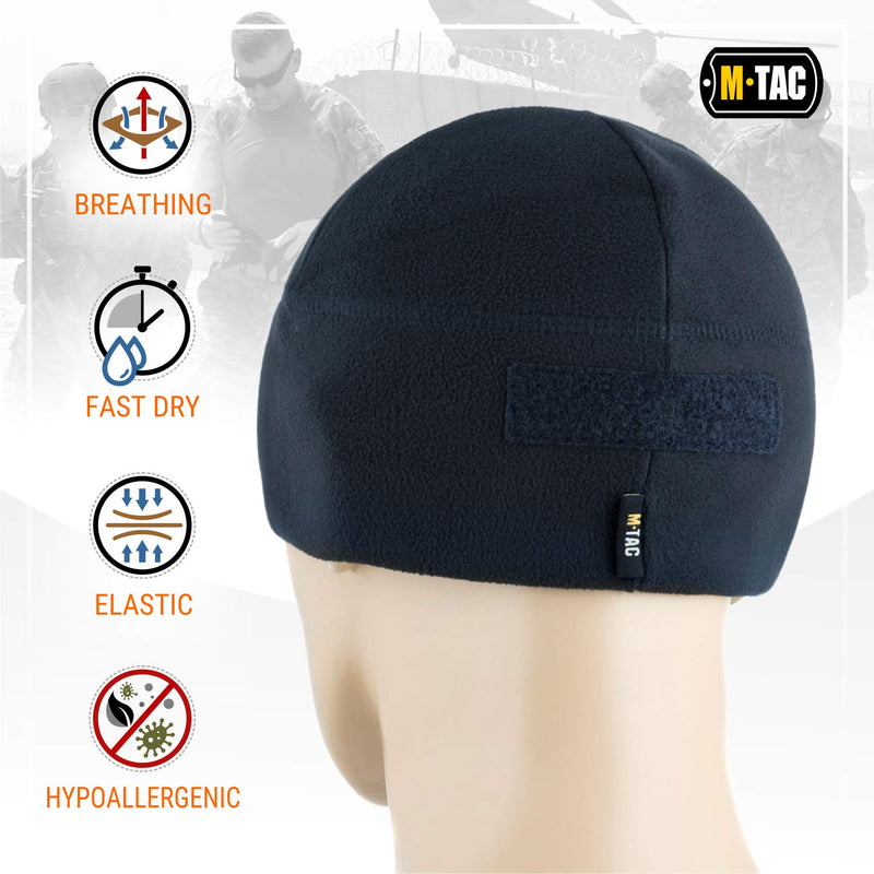 Load image into Gallery viewer, M-Tac Fleece Tactical Watch Cap Beanie With Patch Panel (270 g/m2)