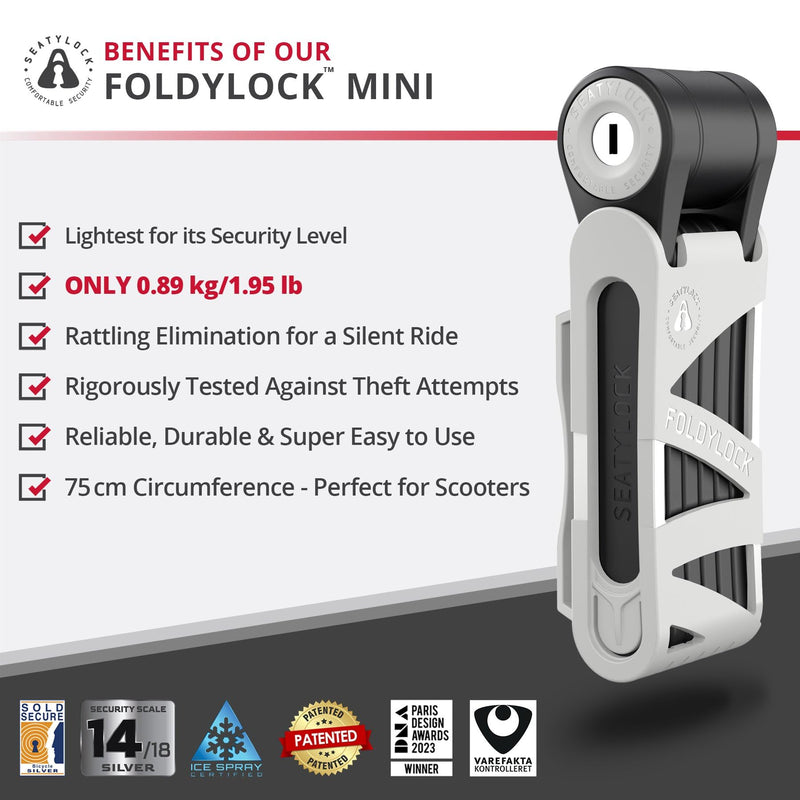 Load image into Gallery viewer, Seatylock Foldylock Mini The Lightest Certified Folding Bike Lock