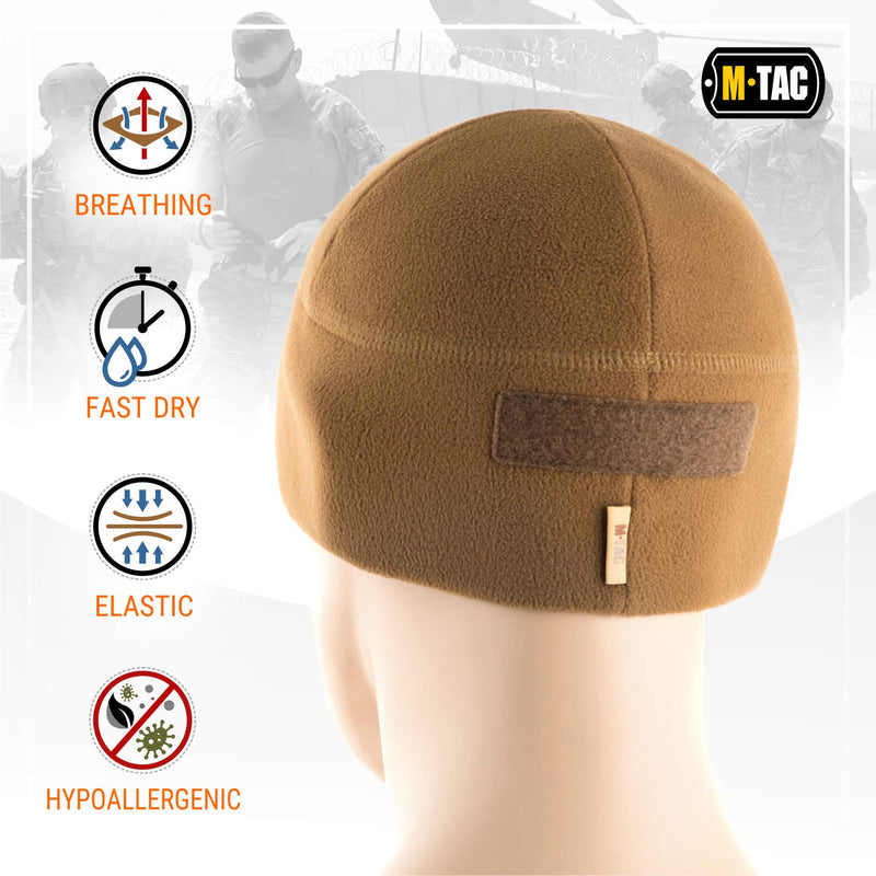 Load image into Gallery viewer, M-Tac Fleece Tactical Watch Cap Beanie With Patch Panel (270 g/m2)