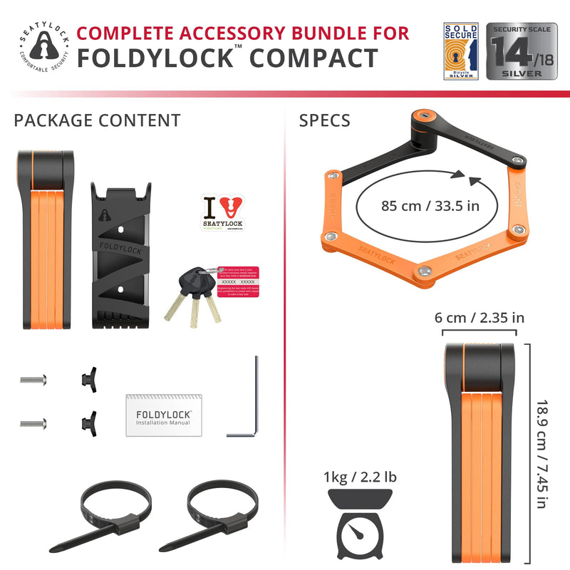 Load image into Gallery viewer, Foldylock Compact - Seatylock’s All-Time Bestseller Folding Bike Lock