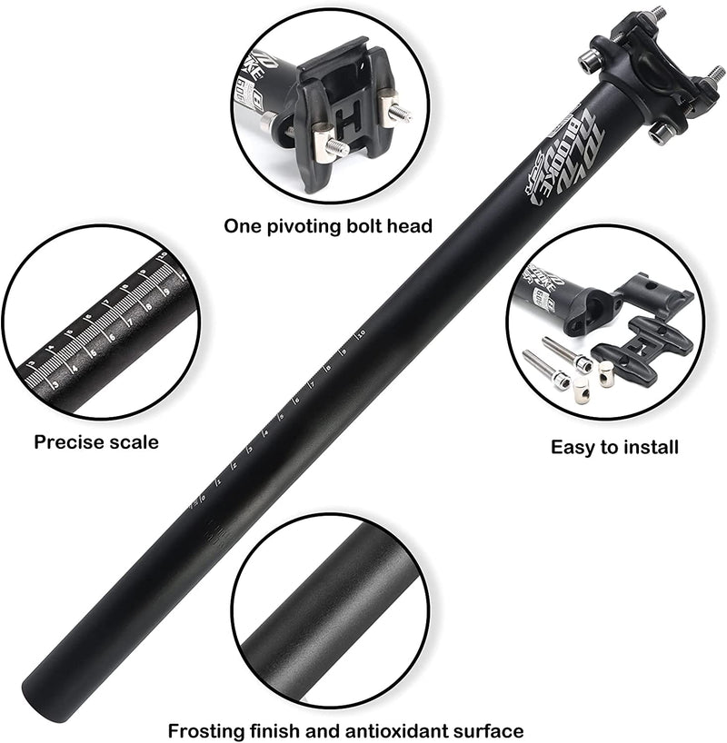 Load image into Gallery viewer, Bike Seat Post Alumium Alloy Adjustable 25.4/27.2 x 400mm