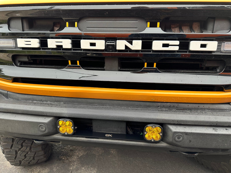 Load image into Gallery viewer, 2021-2023+ Ford Bronco Stock Plastic Bumper Dual Light Mount