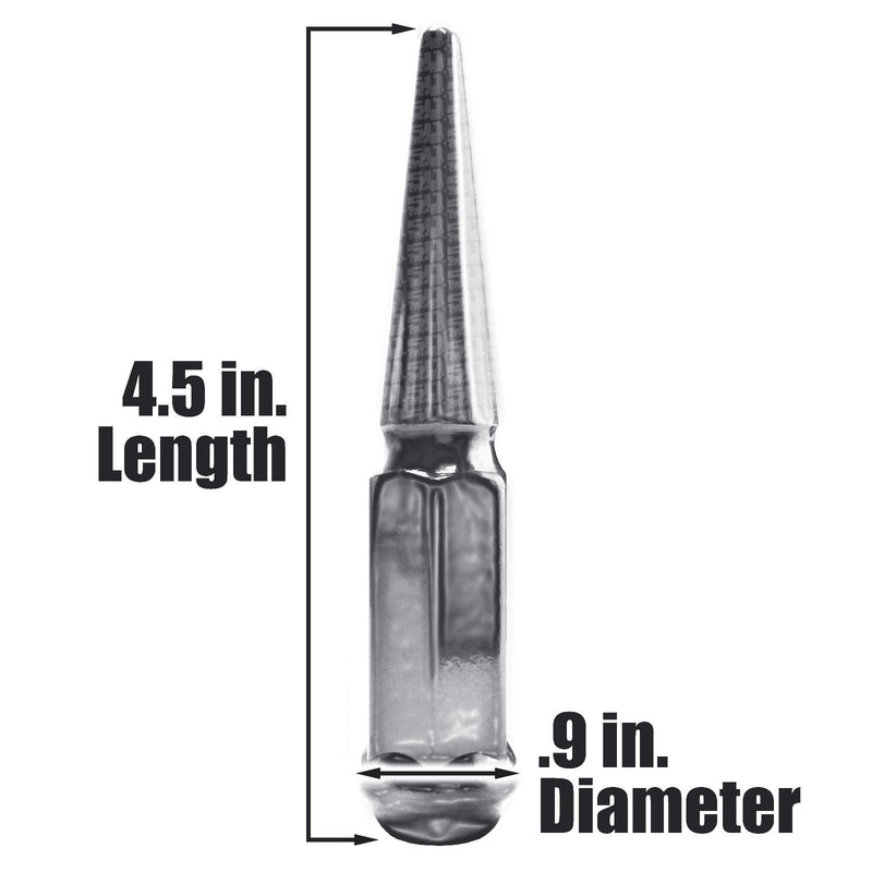 Load image into Gallery viewer, 4pc 4.5in Spike Lug Nuts