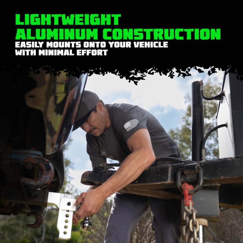Rhino USA 6In Heavy Duty Drop Hitch - 2In (Black)