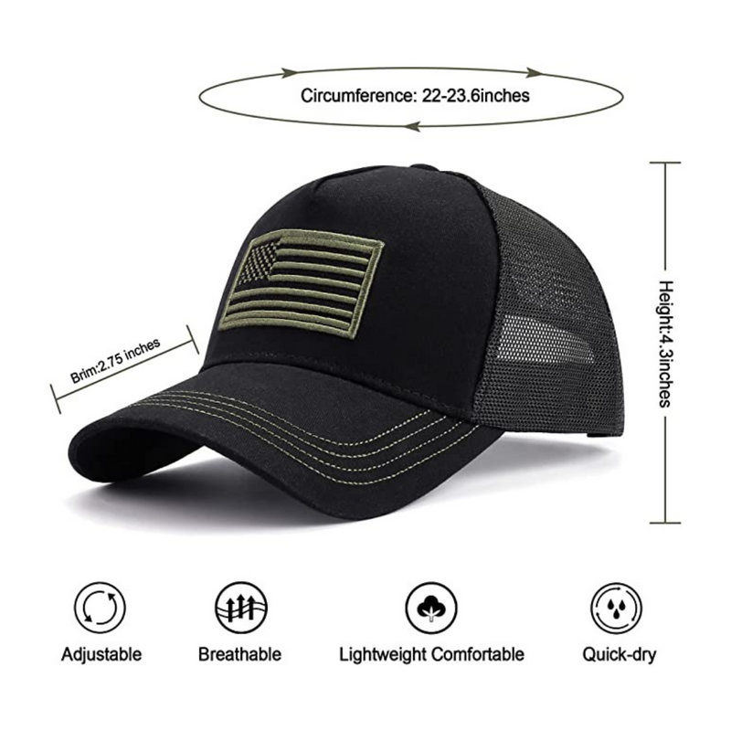 Load image into Gallery viewer, American Flag Trucker Hat with Adjustable Strap