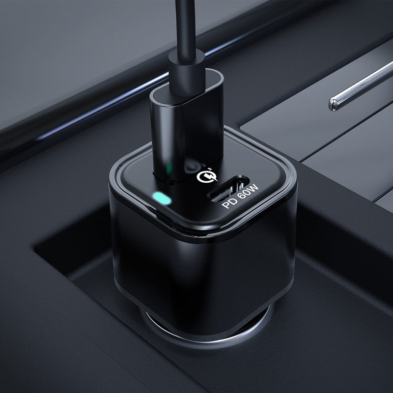 Load image into Gallery viewer, REXING JETSPEED Black 78W PowerDelivery+ USB-C/USB Car Charger