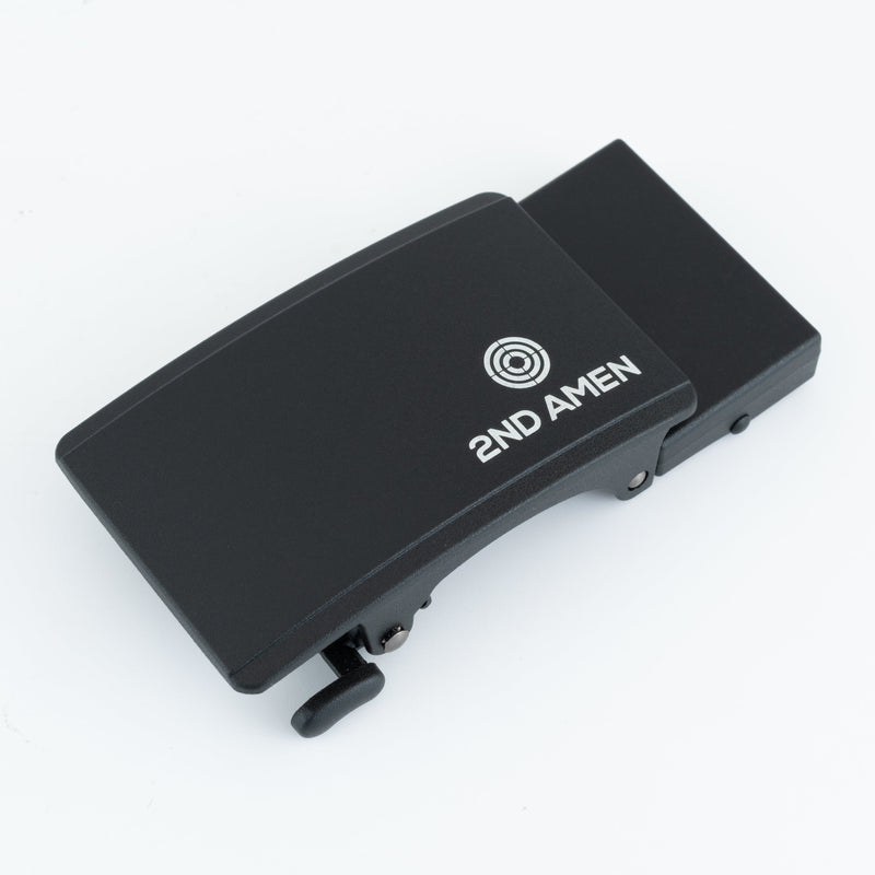 Load image into Gallery viewer, 2ND AMEN Gun Belt - Ratchet Track Buckle - Logo Black