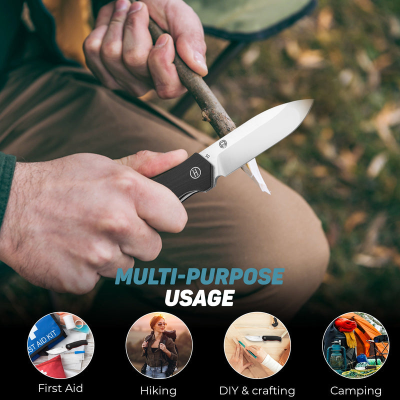 Load image into Gallery viewer, The Wild Trail Folding Pocket Knife Giftset for Men and Women (Silver and Black)