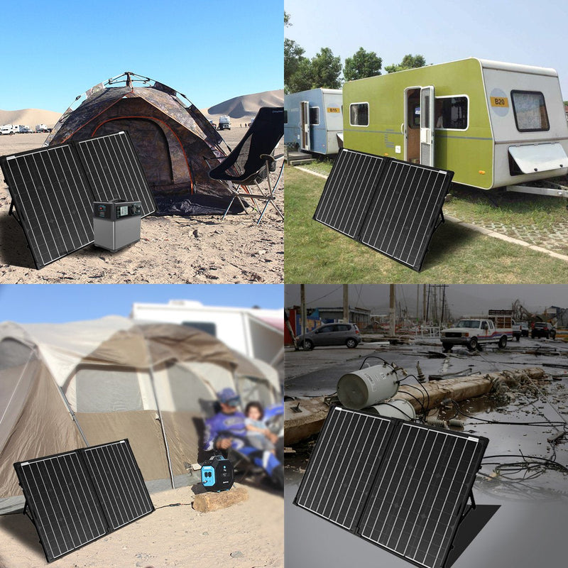 Load image into Gallery viewer, ACOPower 100w 12v Portable Solar Panel kit, Foldable Mono Suitcase, proteusX Waterproof 20A Charge Controller