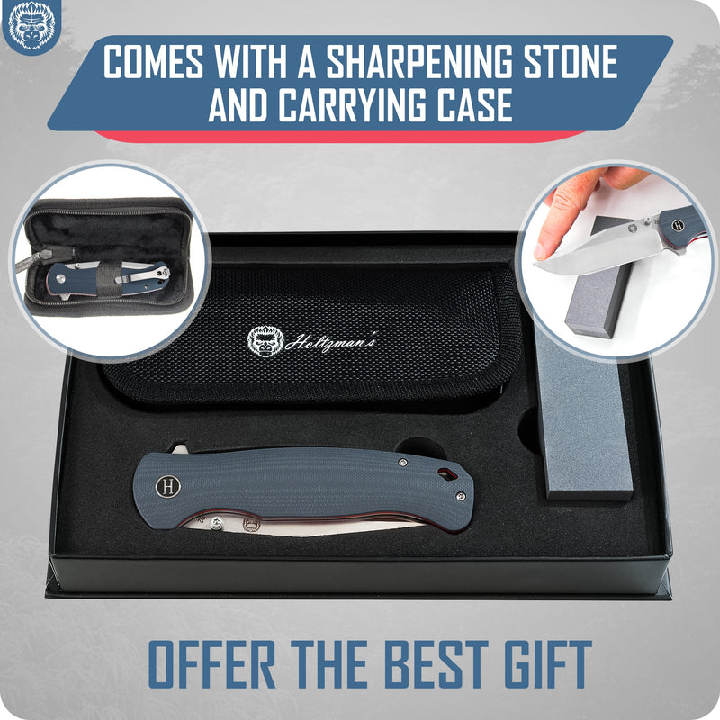 Load image into Gallery viewer, The Wrangler Folding Pocket Knife Giftset for Men and Women (Silver and Red)