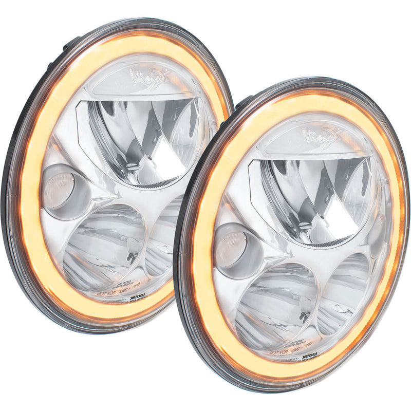 Load image into Gallery viewer, 7" VX Series LED Headlight Kit - Chrome | Amber Halo