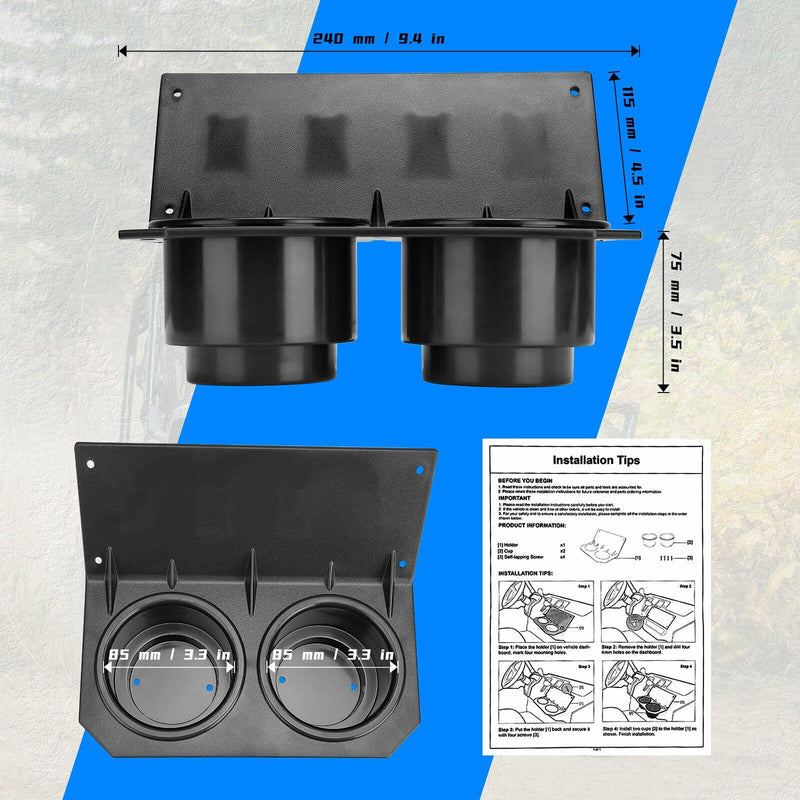 Load image into Gallery viewer, UTV Cup Holder with Switch Panel for Pioneer 1000/1000-5