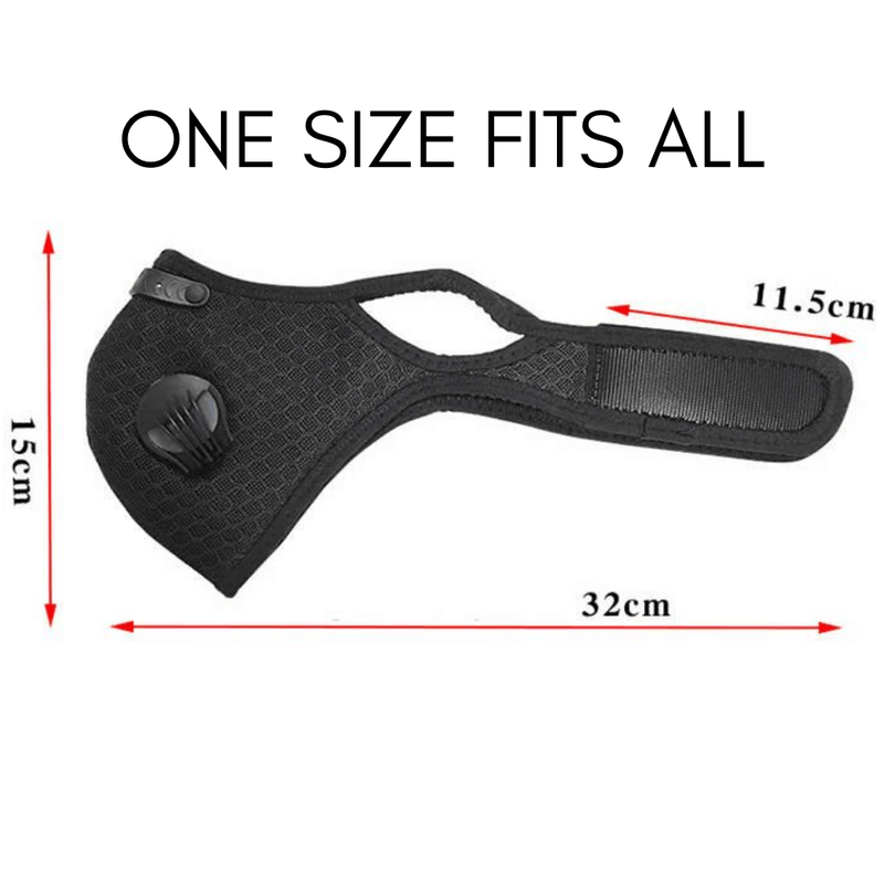 Load image into Gallery viewer, Performance Sports Face Mask with Activated Carbon Filter and Breathing Valves