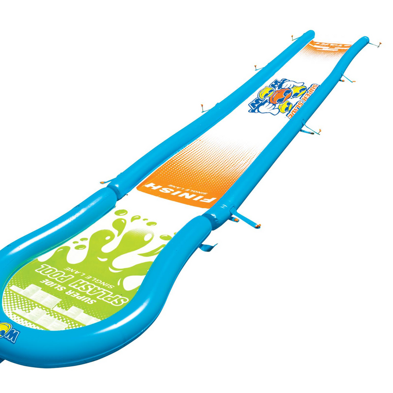 Load image into Gallery viewer, WOW Sports Single Lane Backyard Lawn Slide with Attached Pool