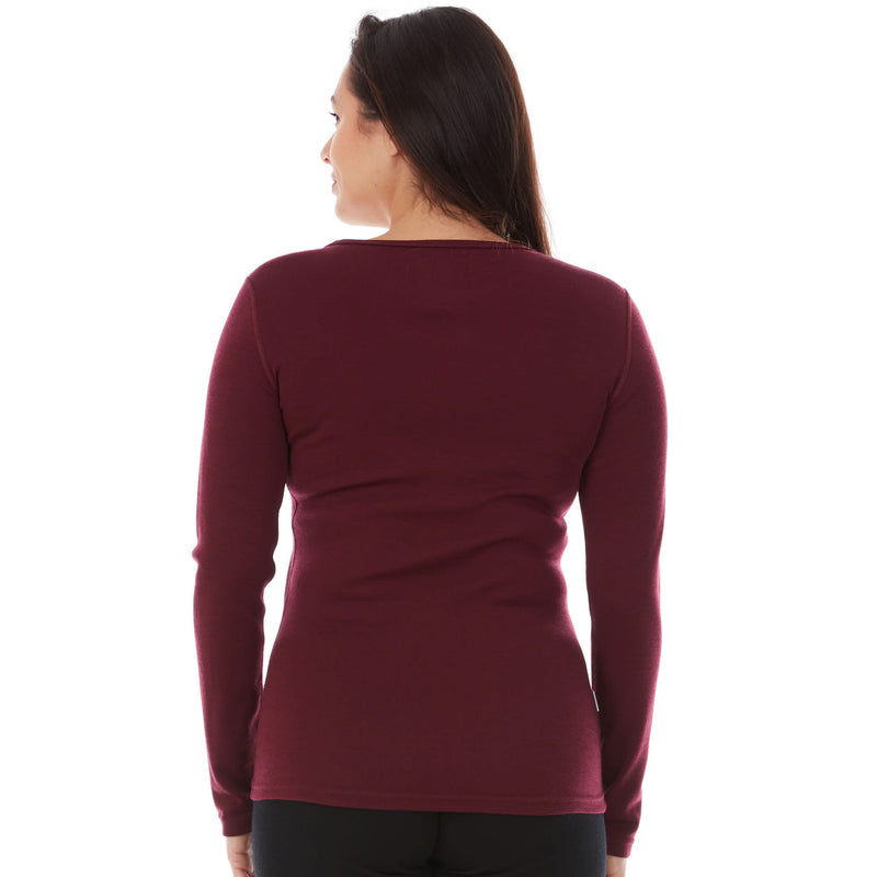Load image into Gallery viewer, Midweight Women's Wool Crew Top - 100% Merino Wool
