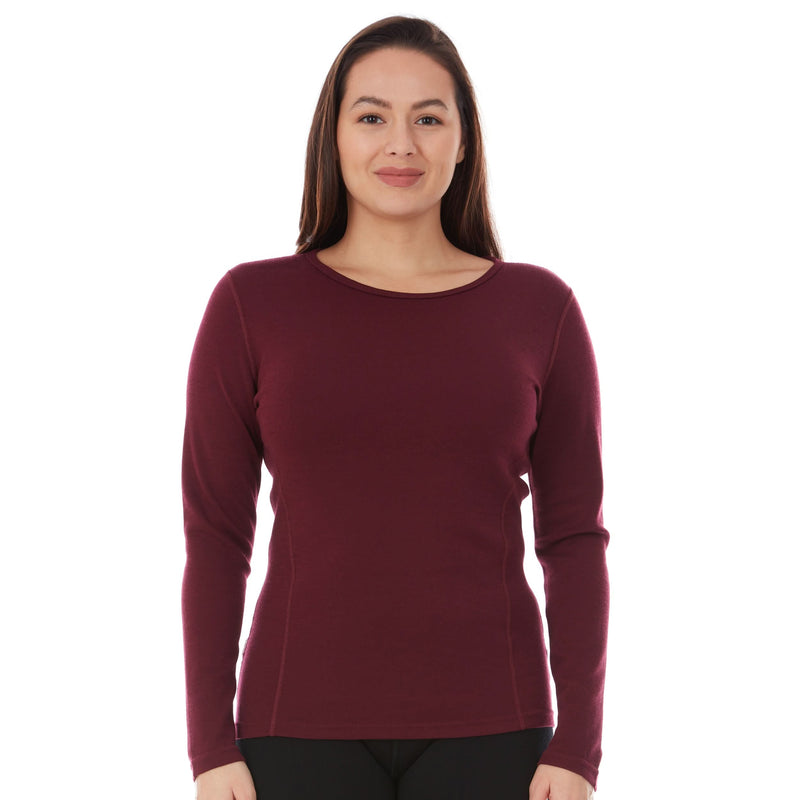 Load image into Gallery viewer, Midweight Women's Wool Crew Top - 100% Merino Wool