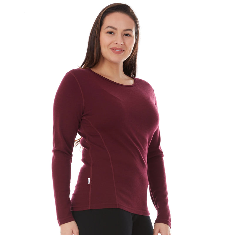 Load image into Gallery viewer, Midweight Women's Wool Crew Top - 100% Merino Wool