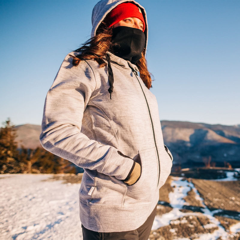 Load image into Gallery viewer, Women's Brushed Merino Wool Full-Zip Hoodie - Heavyweight
