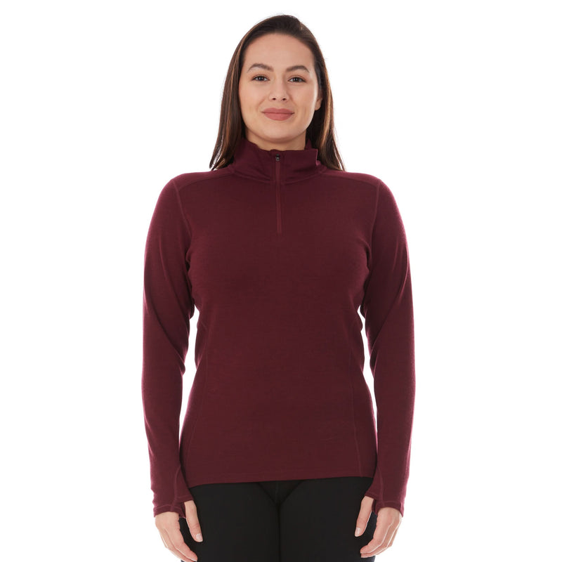 Load image into Gallery viewer, Midweight Women's Wool 1/4 Zip - 100% Merino Wool