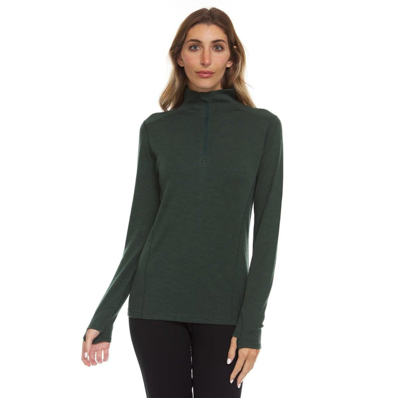 Load image into Gallery viewer, Midweight Women's Wool 1/4 Zip - 100% Merino Wool