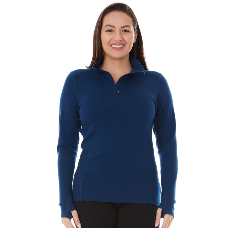 Load image into Gallery viewer, Midweight Women's Wool 1/4 Zip - 100% Merino Wool