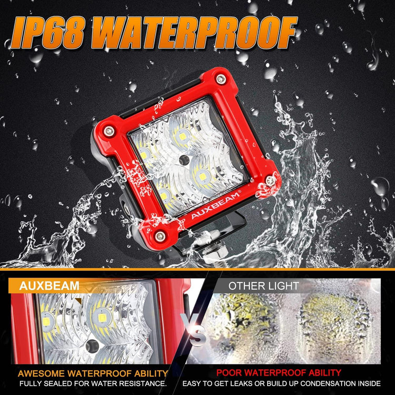 Load image into Gallery viewer, 3 Inch 40W Spot/Flood Beam LED Pods Light + Universal LED Working Lights Mounting Brackets