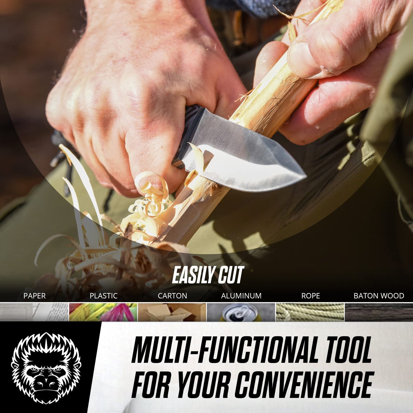 The Naked Silverback Survival Knife Giftset for Men