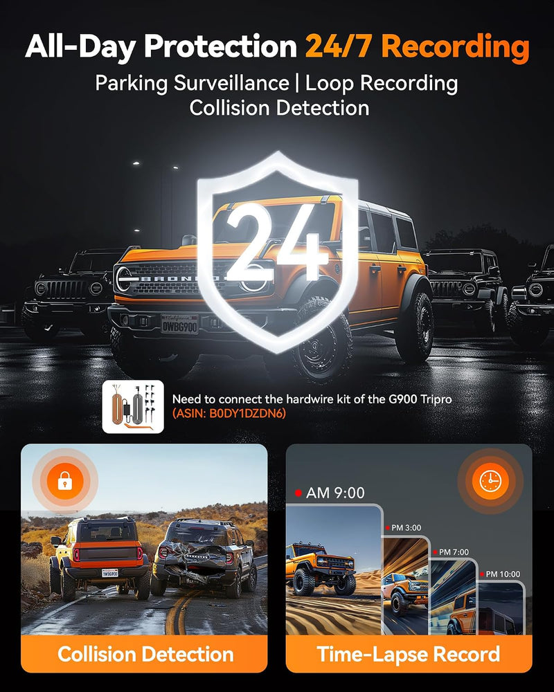 Load image into Gallery viewer, Wolfbox G900 TriPro Bumper Dash Cam