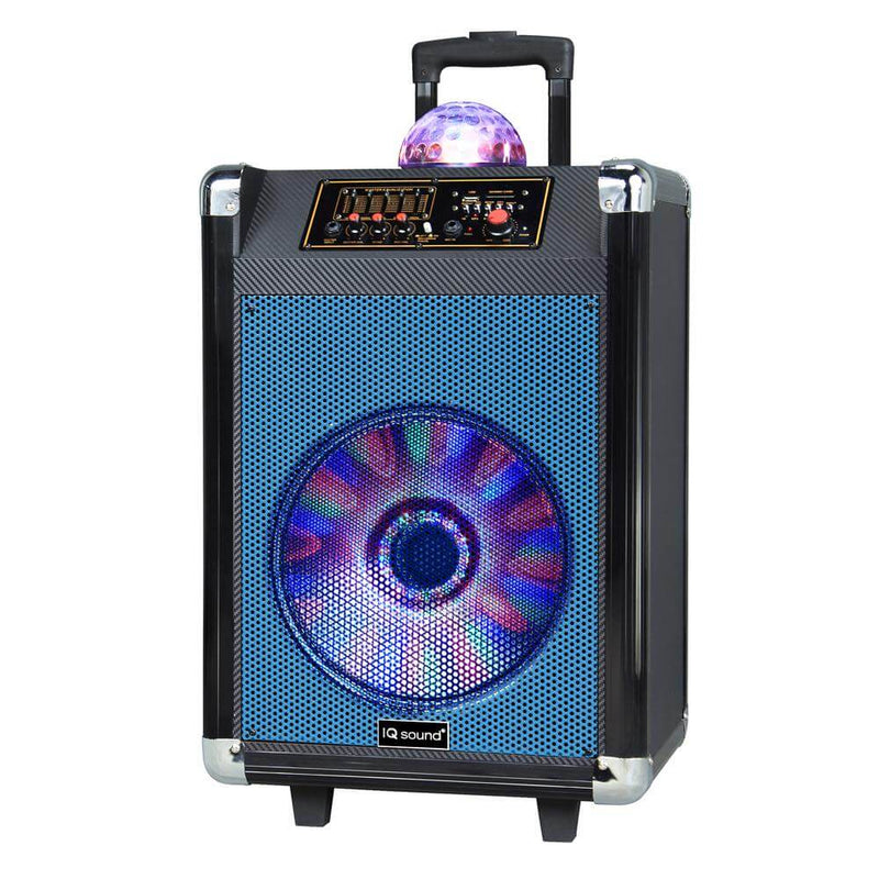 Load image into Gallery viewer, IQ Sound 12" Portable Bluetooth Speaker with Disco Ball Light