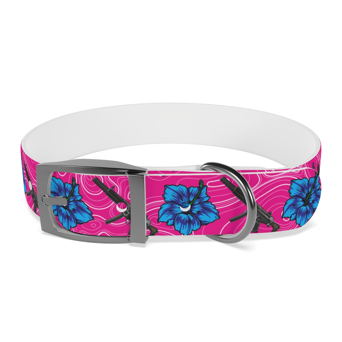Rad Palm High Capacity Hibiscus Dog Collar