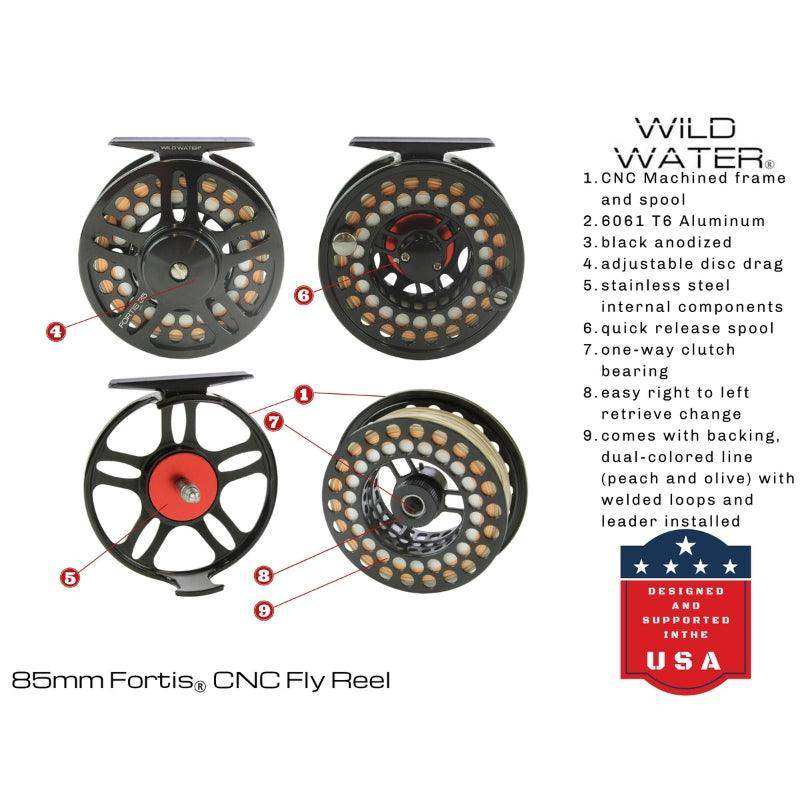 CNC Fly Reel Fly Fishing Kit, 5/6wt Rod | 9ft | 4-piece | Wild Water Fly Fishing - Skoutley Outdoors LLC