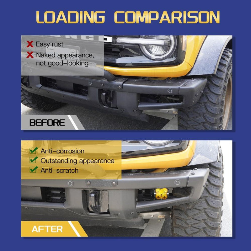 Load image into Gallery viewer, 3 Inch 80W 9600LM LED Pods Lights White&Yellow with Front Bumper Fog Light Mount Brackets For Ford Bronco 2021 2022