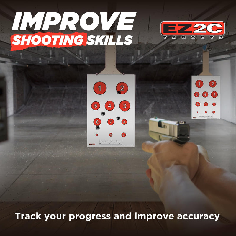 Load image into Gallery viewer, 40 EZ2C Targets: Four Fun Game Styles Paper Targets 11"x17" USA MADE